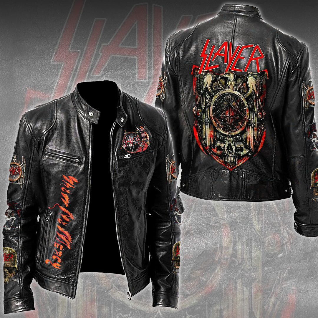 Slayer Motorcycle Leather Jacket – TMTHU2267
