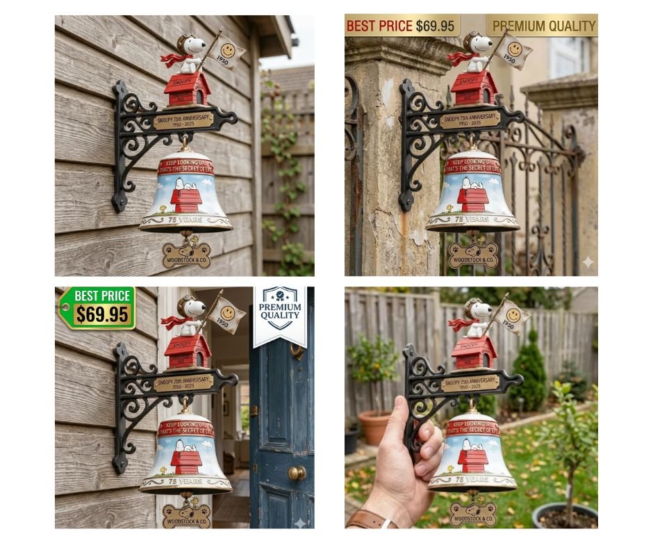 Snoopy 75th Anniversary Wall Bell