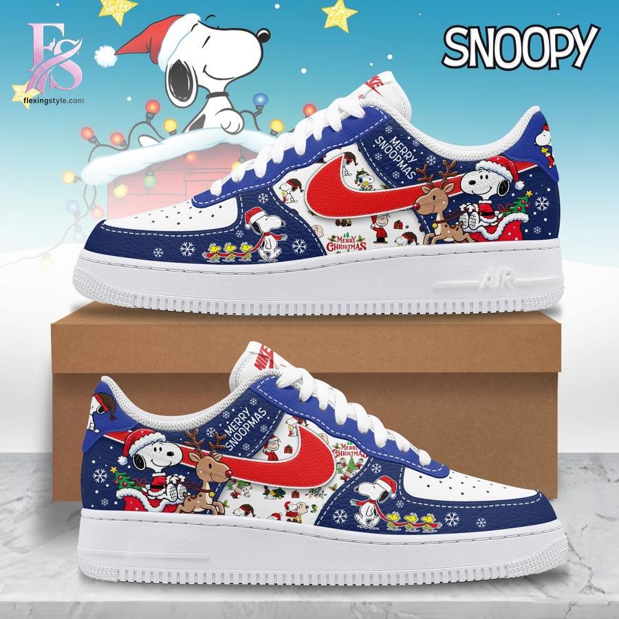 Snoopy Christmas Merry Snoopmas Air Force Shoes