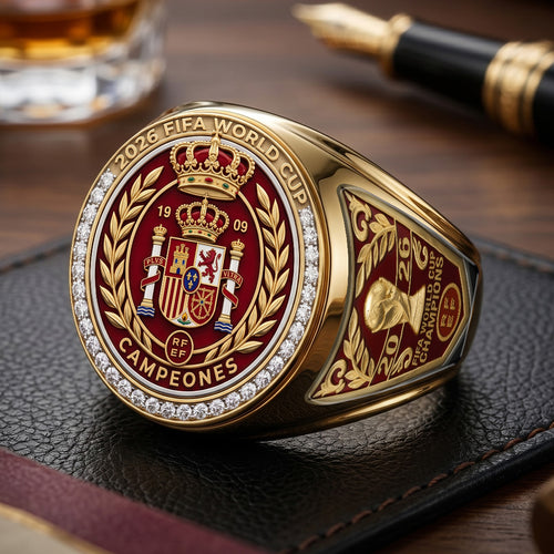 Spain National Team 2026 FIFA World Cup Champions 3D Engraved Ring – TMTHU7739