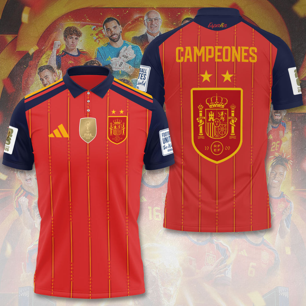 Spain National Team 2026 FIFA World Cup Champions 3D Apparel – TANTN24386
