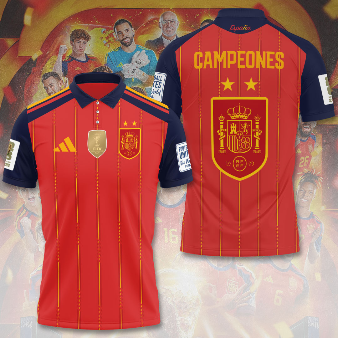 Spain National Team 2026 FIFA World Cup Champions 3D Apparel – TANTN24386