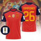 Spain National Team 2026 FIFA World Cup Champions 3D Apparel – TANTN24387