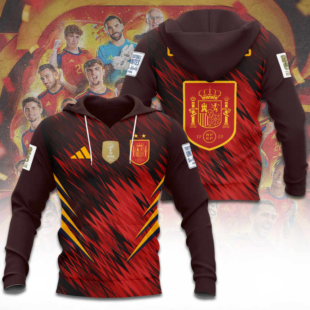 Spain National Team 2026 FIFA World Cup Champions 3D Apparel – TANTN24427