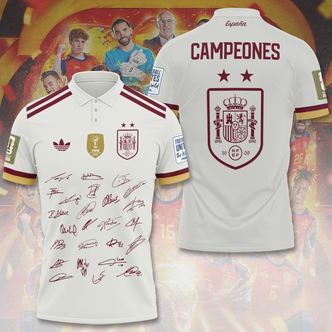 Spain National Team 2026 FIFA World Cup Champions 3D Apparel – TANTN24458
