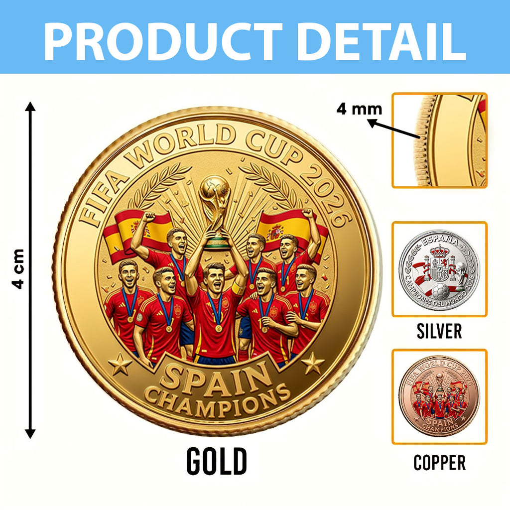Spain National Team 2026 FIFA World Cup Champions Commemorative Coin – HOATT19796