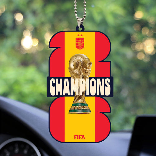 Spain National Team 2026 FIFA World Cup Champions Custom shape 2-sided Acrylic Car Ornament – TANTN24388