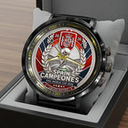 Spain National Team 2026 FIFA World Cup Champions Black Stainless Steel Watch – HOATT19798
