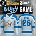 St. Louis Blues x Bluey Night 2026 Personalized Hockey Jersey