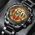 St. Louis Cardinals 150th Anniversary Black Stainless Steel Watch – TANTN21614