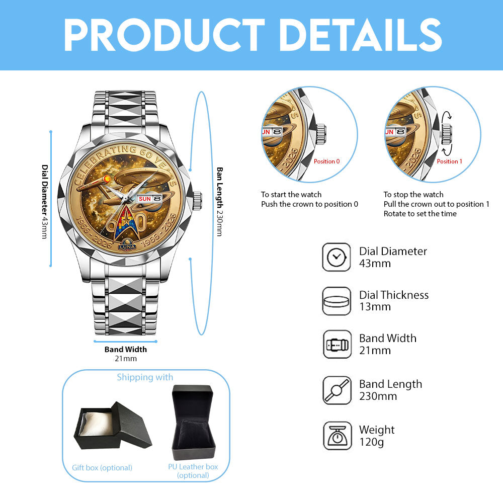 Star Trek 60th Anniversary 2026 Alloy Luxury Quartz Watch – TMTHU5349