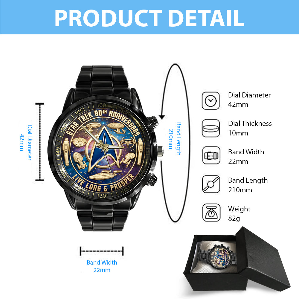 Star Trek 60th Anniversary 2026 Black Stainless Steel Watch – TMTHU4987