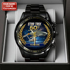 Personalized Star Trek 60th Anniversary 2026 Black Stainless Steel Watch – TANTN21223