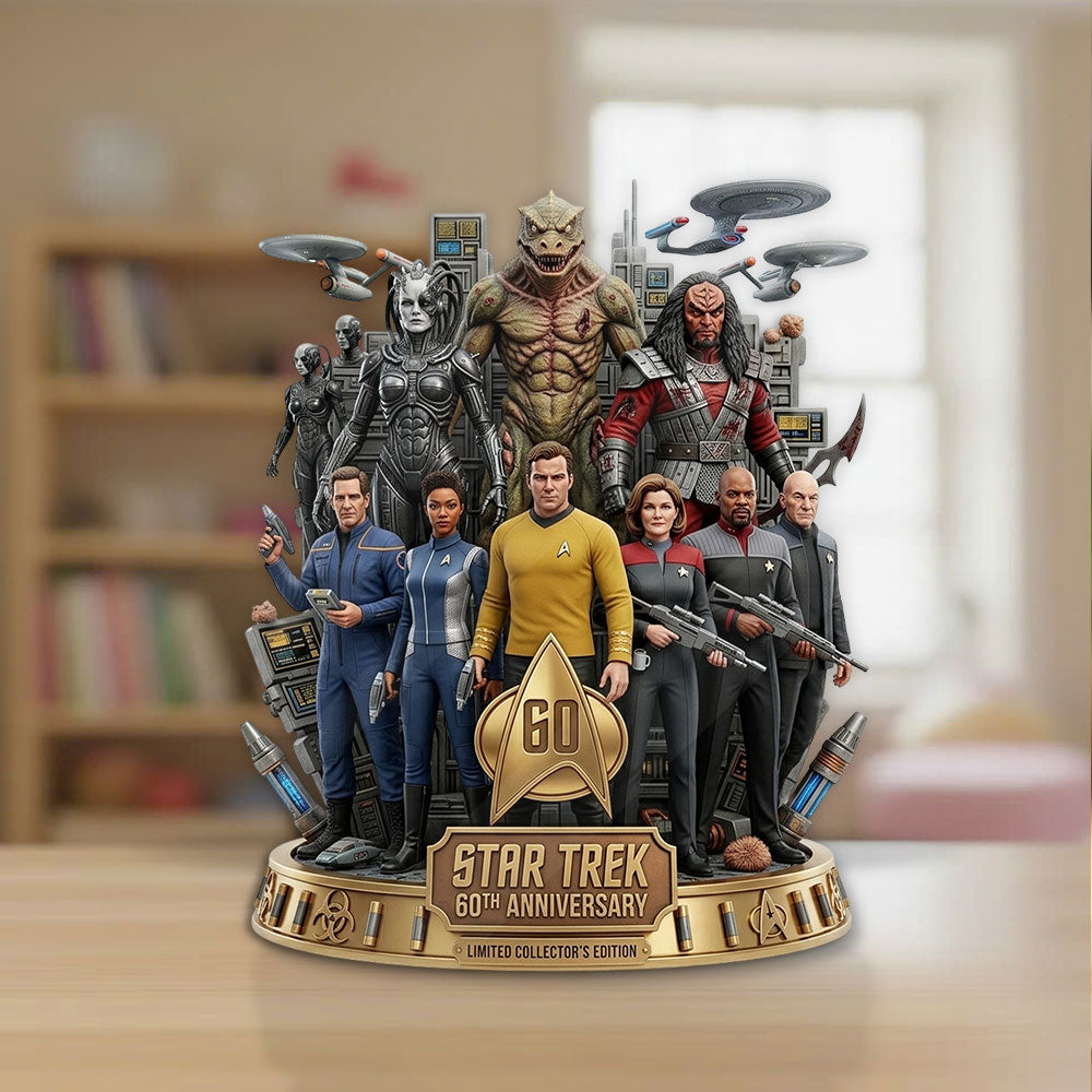 Star Trek 60th Anniversary 2026 Custom Shape Acrylic Plaque – TMTHU5005