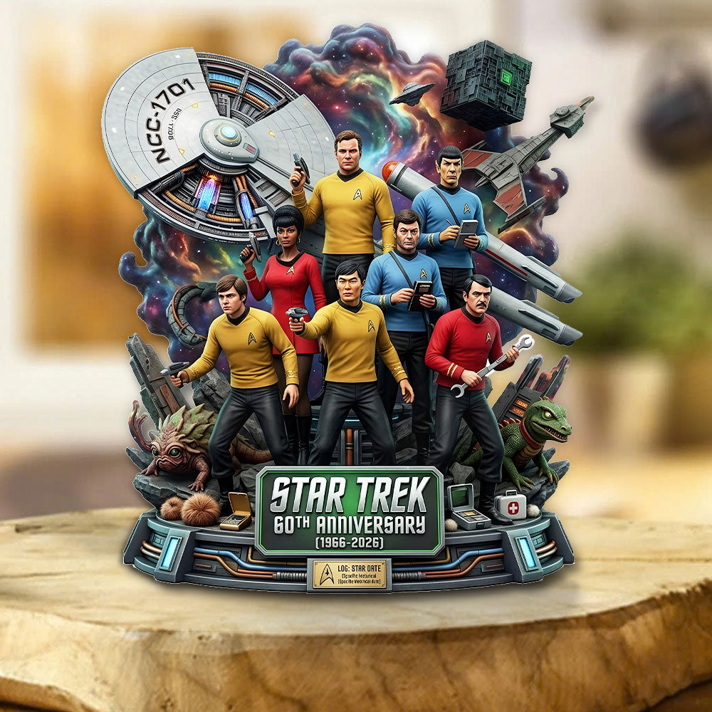 Star Trek 60th Anniversary 2026 Custom Shape Acrylic Plaque – TMTHU5129
