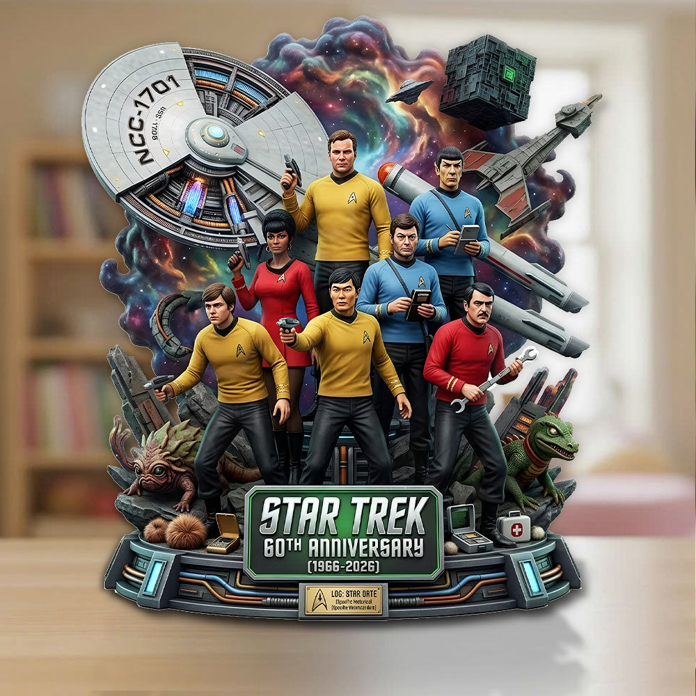 Star Trek 60th Anniversary 2026 Custom Shape Acrylic Plaque – TMTHU5129