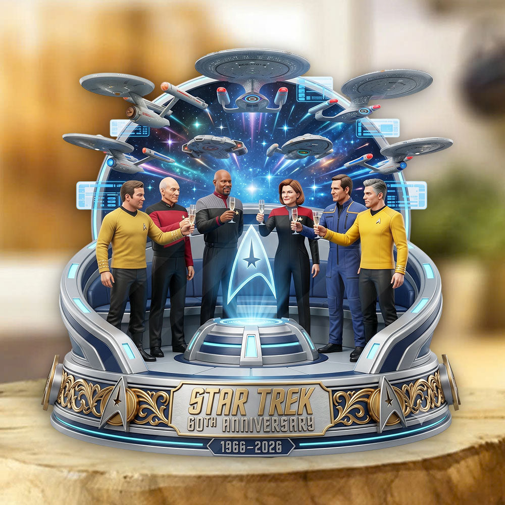 Star Trek 60th Anniversary 2026 Custom Shape Acrylic Plaque – TMTHU6853