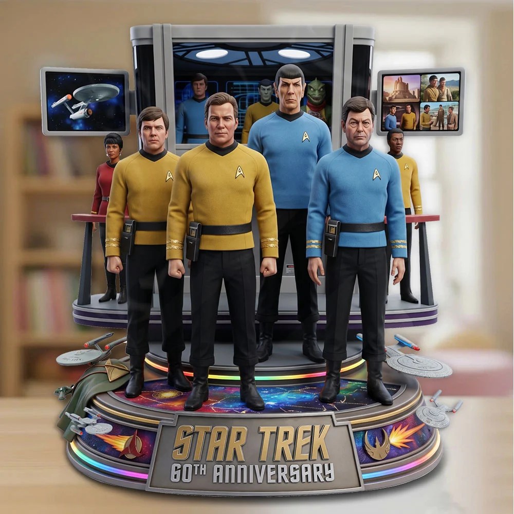 Star Trek 60th Anniversary 2026 Custom Shape Acrylic Plaque – TMTHU9197