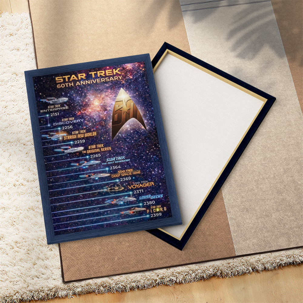 Star Trek 60th Anniversary 2026 Rectangle Canvas With Inner Frame – TMTHU5972