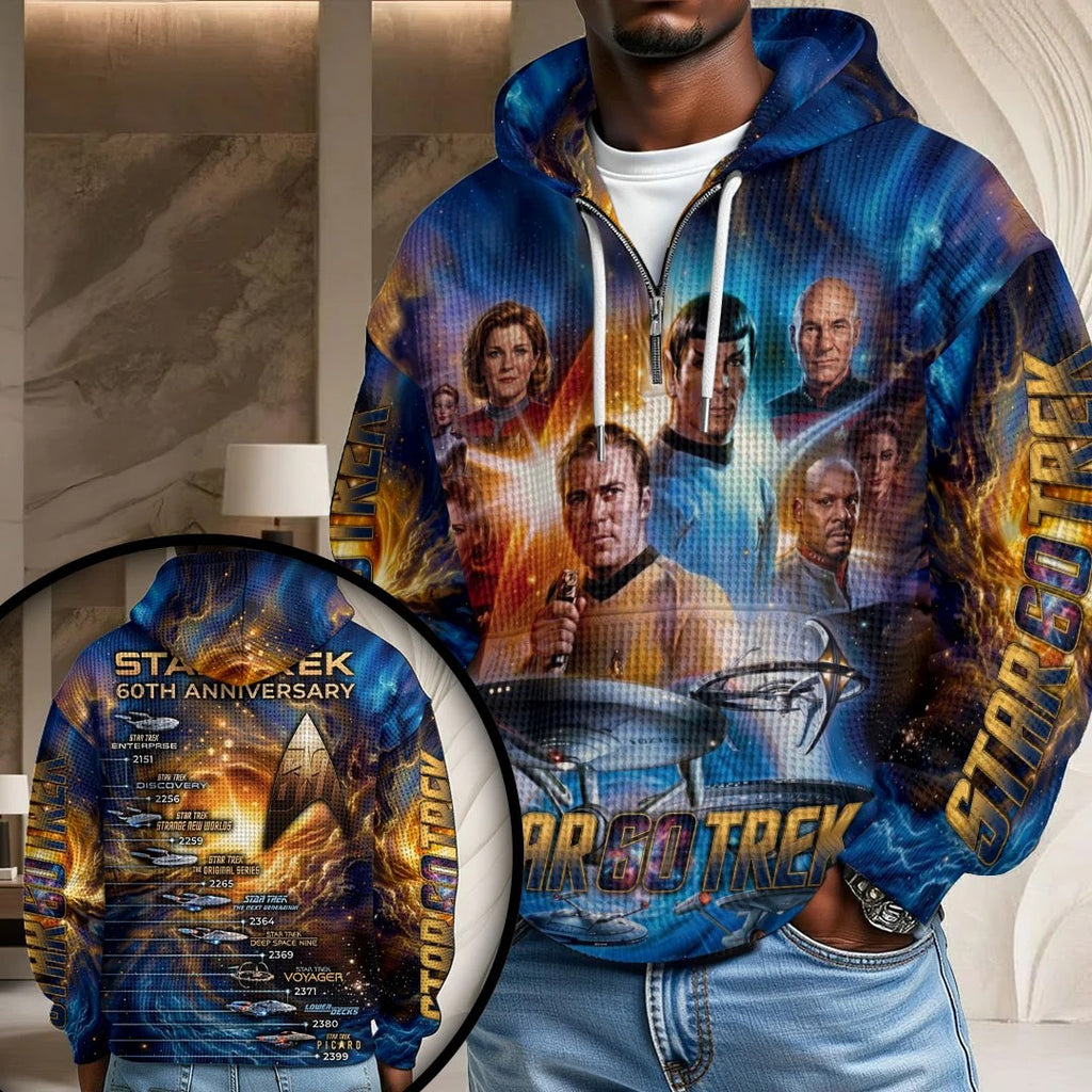 Star Trek 60th Anniversary 3D Unisex Waffle Hoodie – TMTHU8626