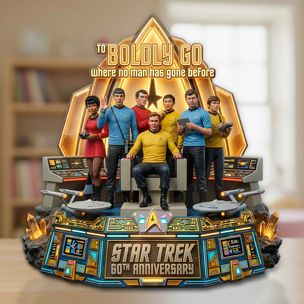 Star Trek 60th Anniversary Custom Shape Acrylic Plaque – TMTHU6909