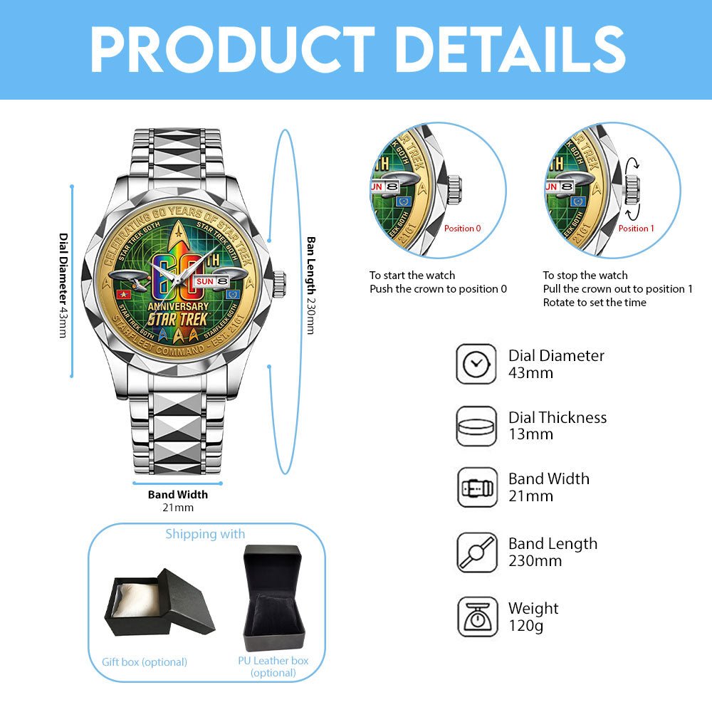 Star Trek 60th Anniversary Alloy Luxury Quartz Watch – TMTHU7847