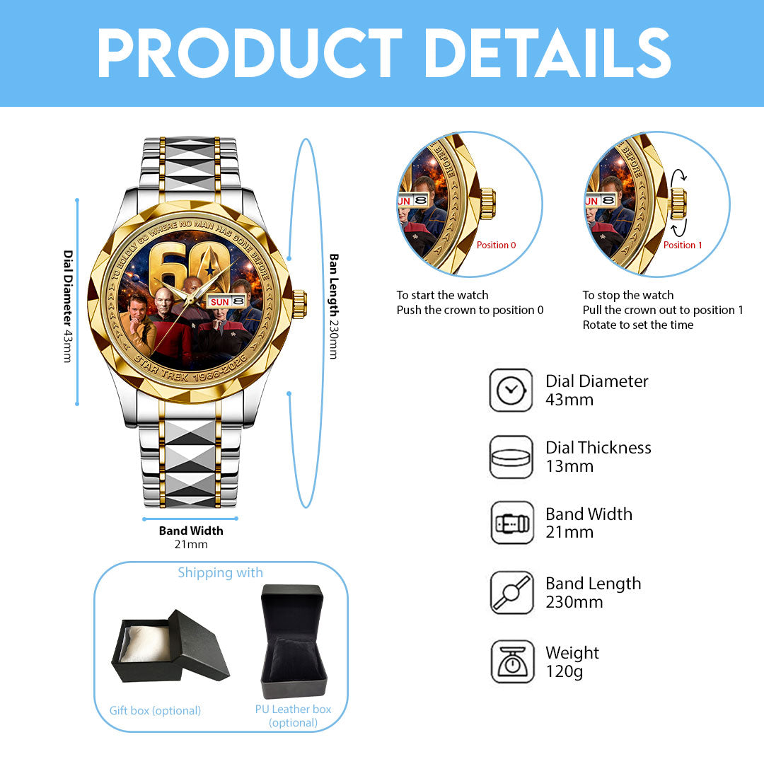 Star Trek 60th Anniversary Alloy Luxury Quartz Watch – HOATT17680