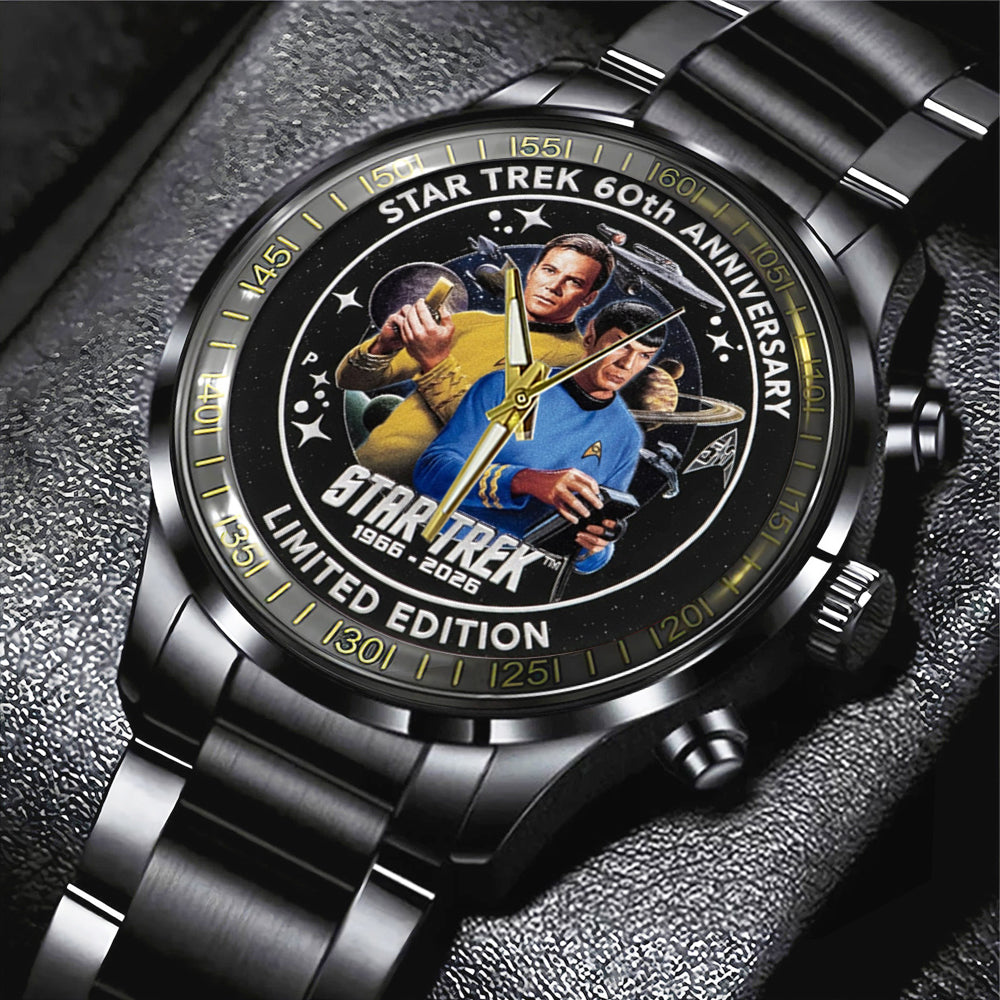 Star Trek 60th Anniversary Black Stainless Steel Watch – TMTHU3009