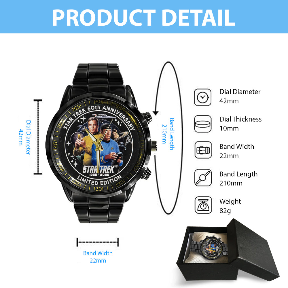 Star Trek 60th Anniversary Black Stainless Steel Watch – TMTHU3009