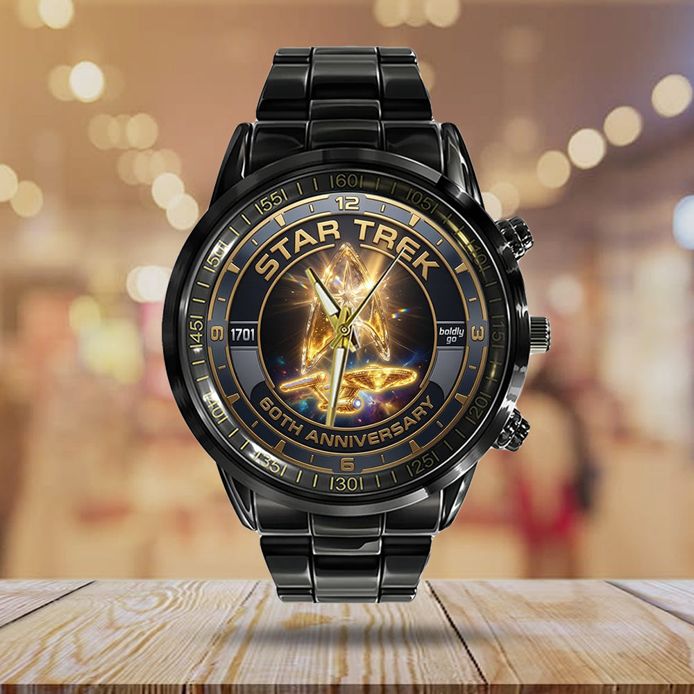 Star Trek 60th Anniversary Black Stainless Steel Watch – TMTHU7448