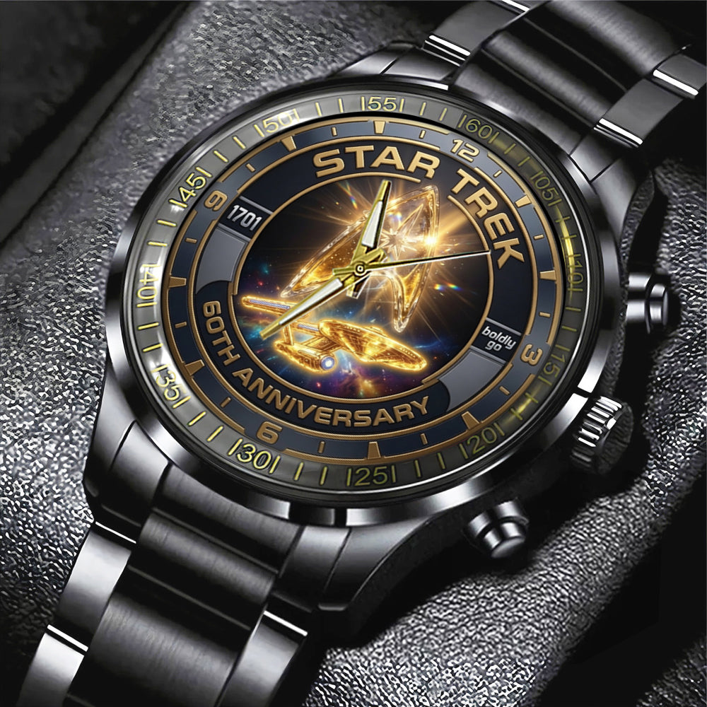 Star Trek 60th Anniversary Black Stainless Steel Watch – TMTHU7448