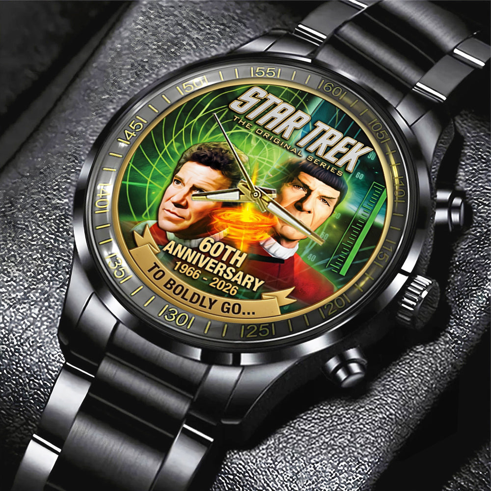 Star Trek 60th Anniversary Black Stainless Steel Watch – TMTHU7844