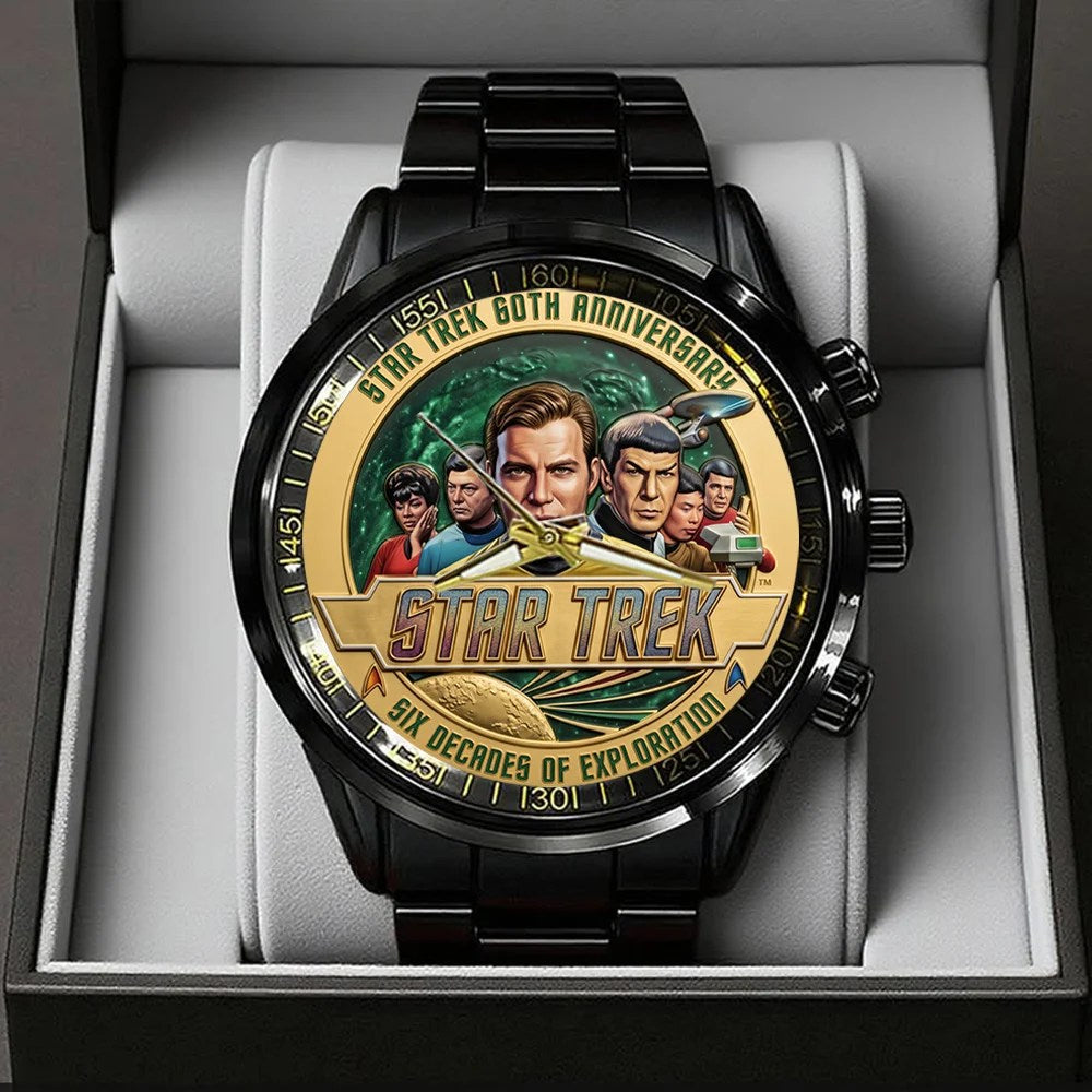 Star Trek 60th Anniversary Black Stainless Steel Watch – TMTHU9292