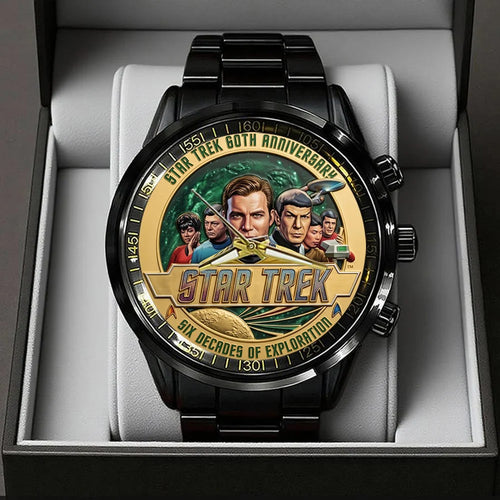 Star Trek 60th Anniversary Black Stainless Steel Watch – TMTHU9292