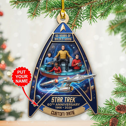 Personalized Star Trek 60th Anniversary Custom Shape 2-side Printed Acrylic Ornament – TANTN25758