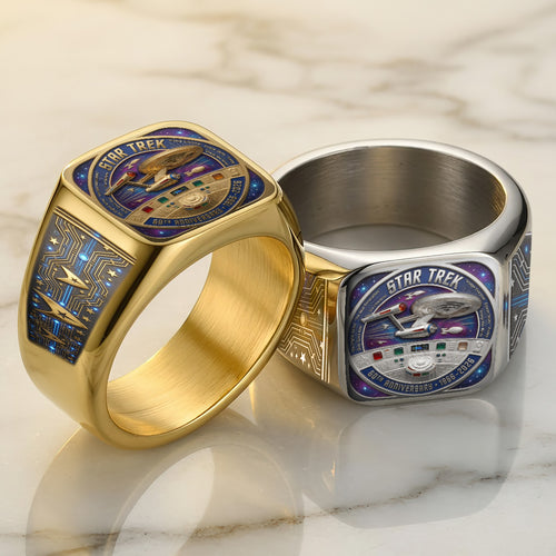 Star Trek 60th Anniversary 3D Engraved Ring – TANTN23249