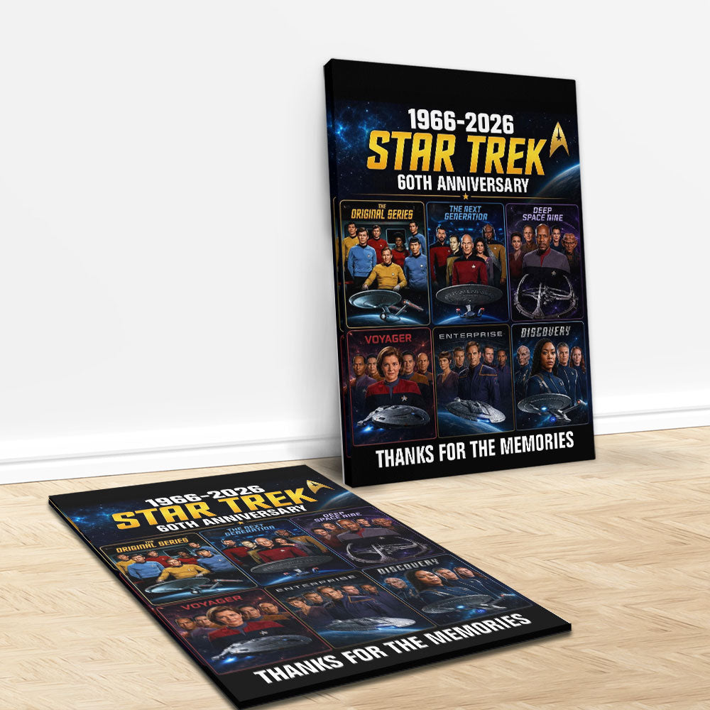 Star Trek 60th Anniversary Rectangle Canvas With Inner Frame – TMTHU7164