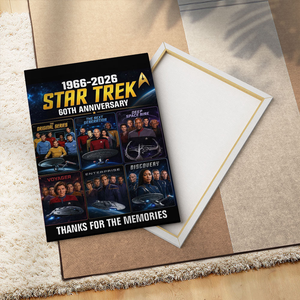 Star Trek 60th Anniversary Rectangle Canvas With Inner Frame – TMTHU7164