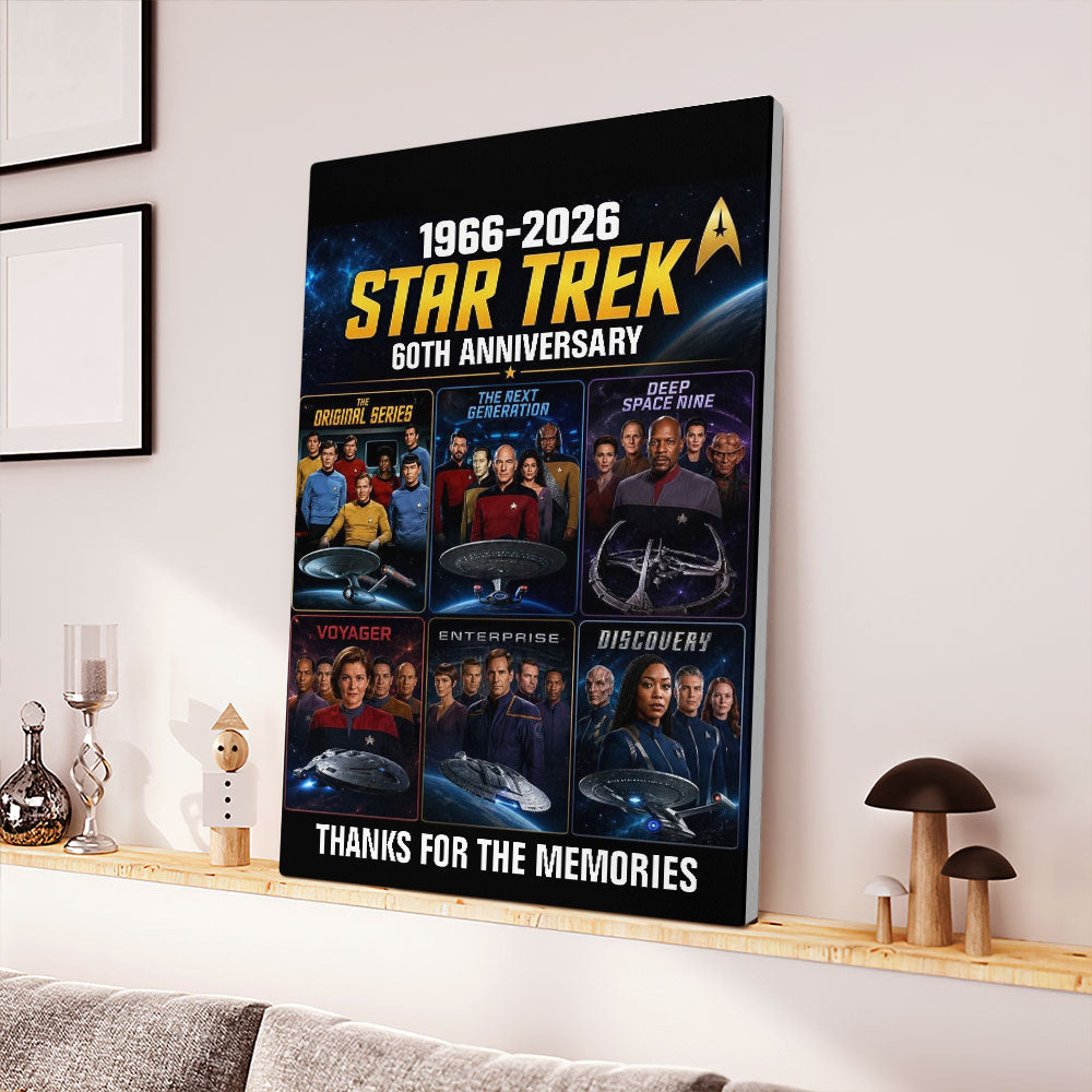 Star Trek 60th Anniversary Rectangle Canvas With Inner Frame – TMTHU7164