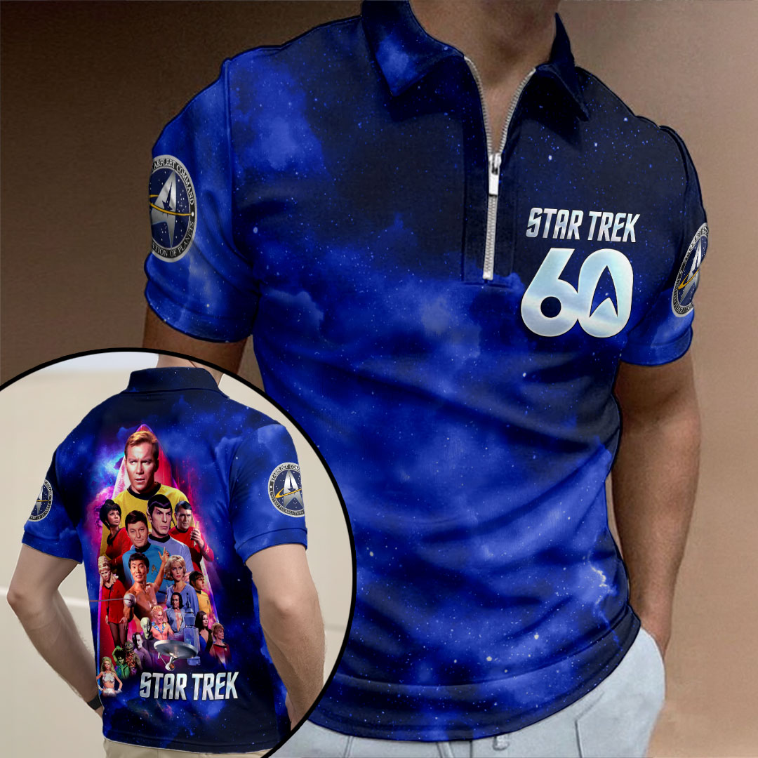 Star Trek 60th Anniversary Zip Polo Shirt – HOATT16409
