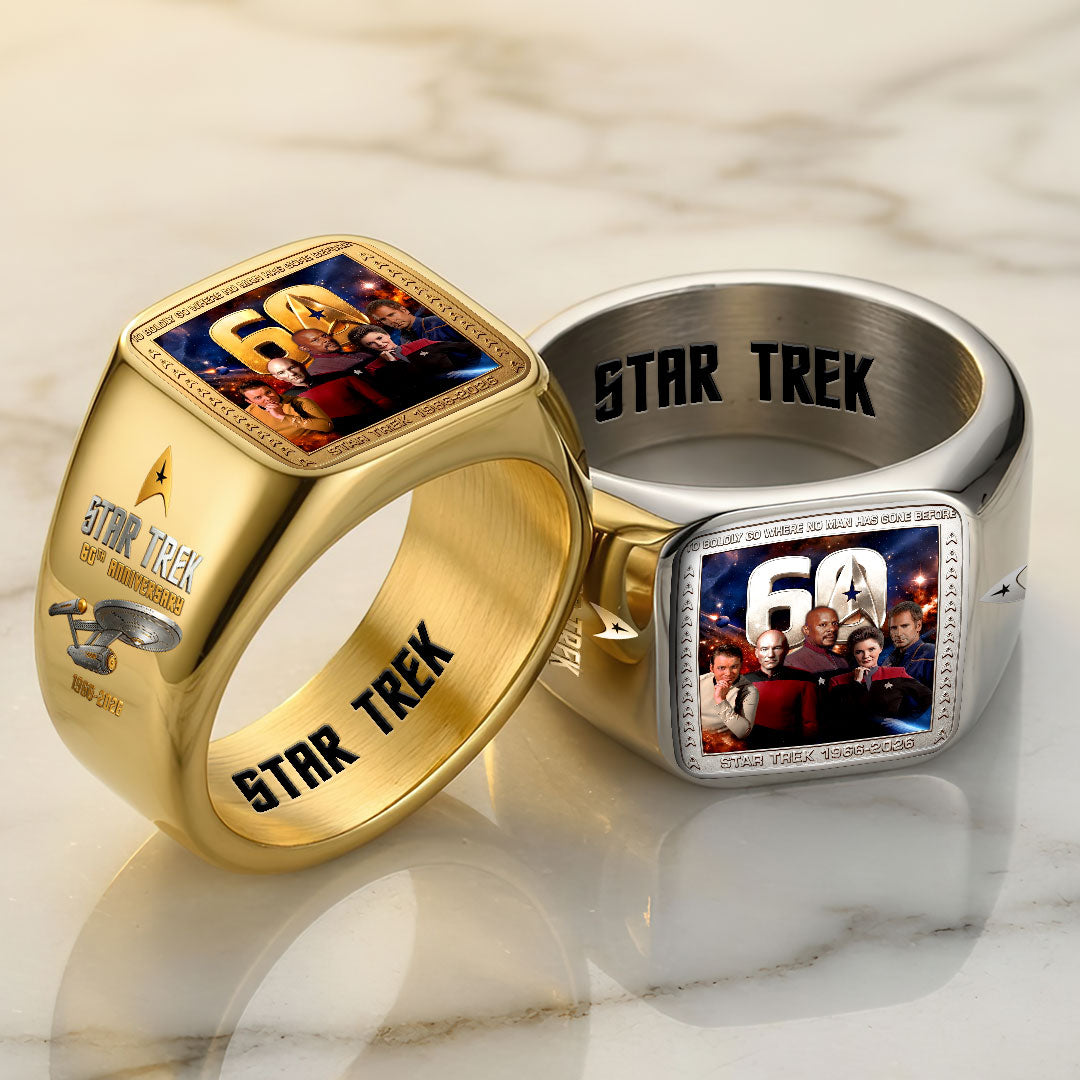 Star Trek 60th Anniversary 3D Engraved Ring – HOATT17827