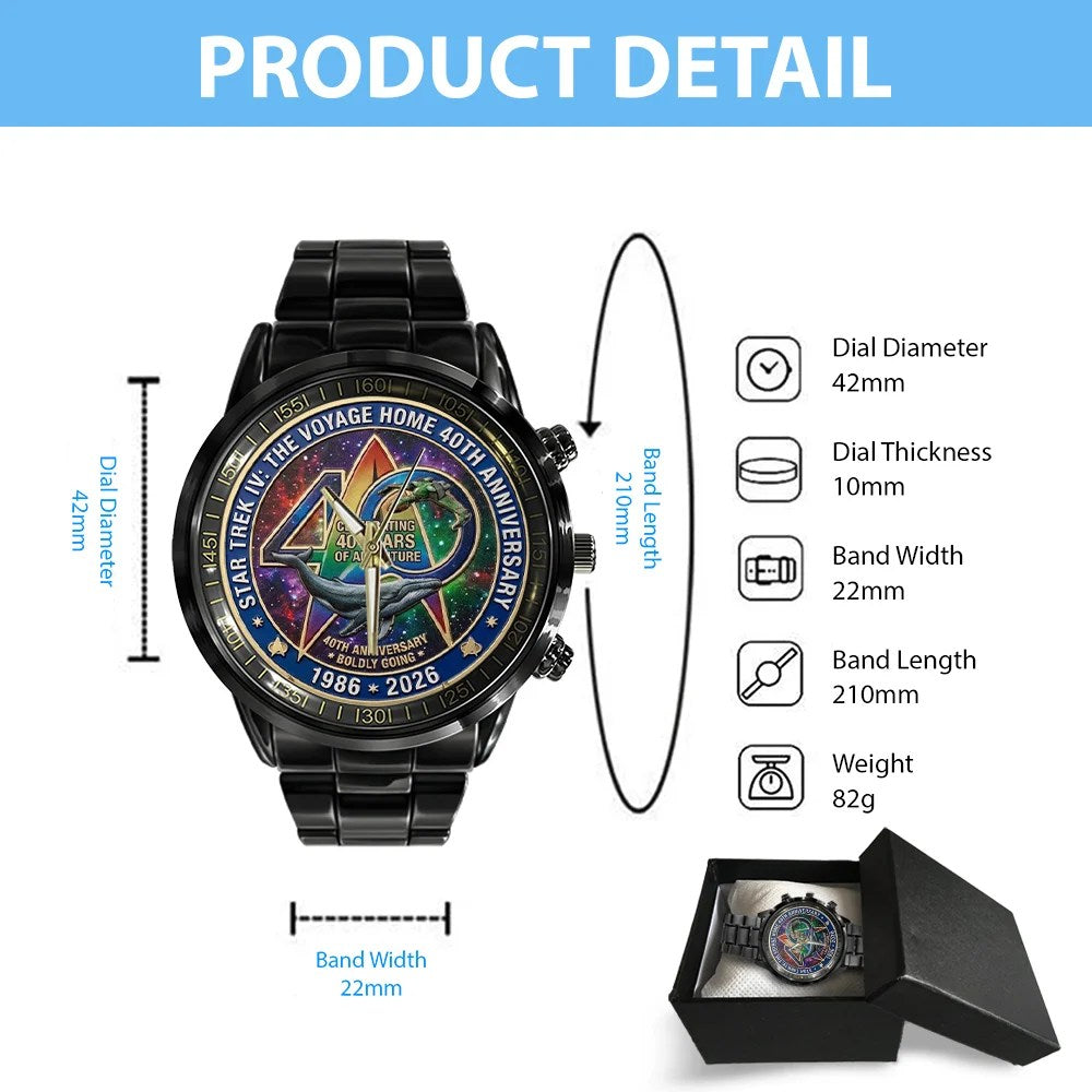 Star Trek IV: The Voyage Home Black Stainless Steel Watch – TMTHU8947