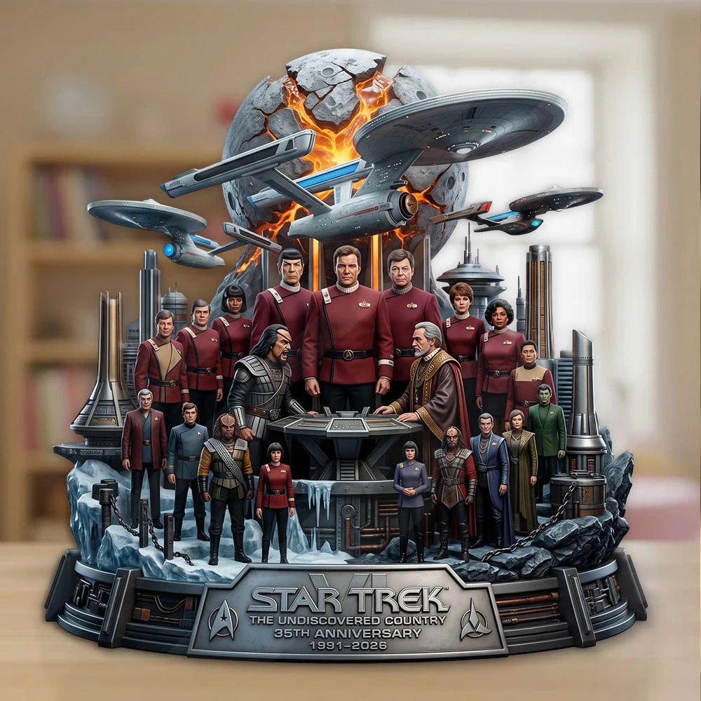 Star Trek VI: The Undiscovered Country 35th Anniversary Custom Shape Acrylic Plaque – TMTHU9061