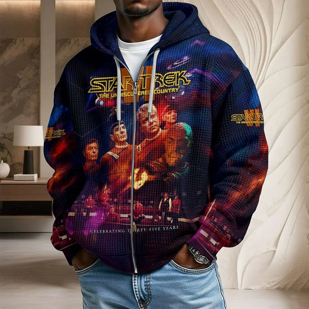 Star Trek VI: The Undiscovered Country 35th Anniversary 3D Unisex Waffle Hoodie – TMTHU9235