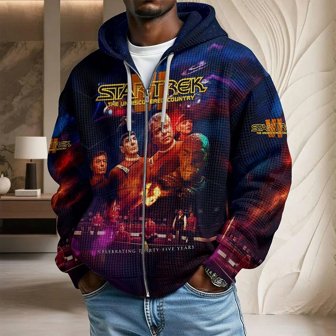 Star Trek VI: The Undiscovered Country 35th Anniversary 3D Unisex Waffle Hoodie – TMTHU9235