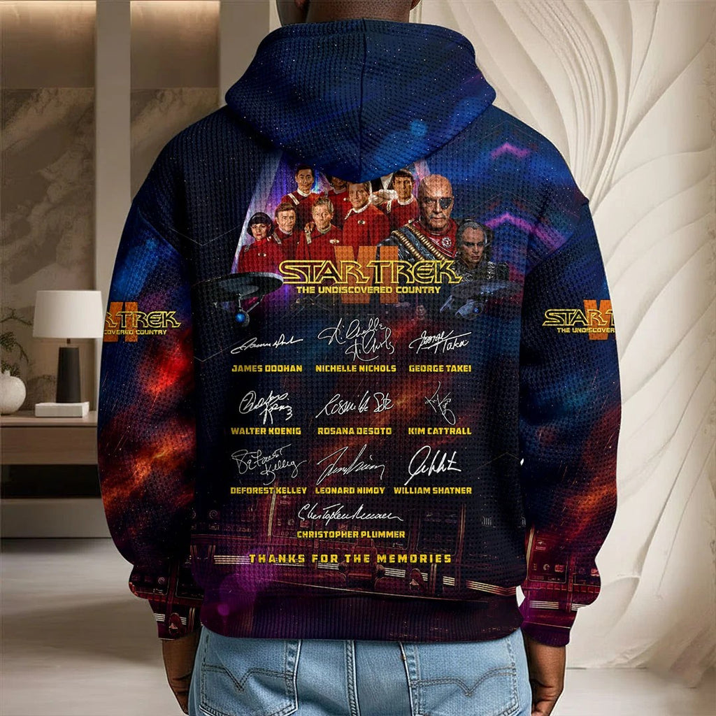 Star Trek VI: The Undiscovered Country 35th Anniversary 3D Unisex Waffle Hoodie – TMTHU9235