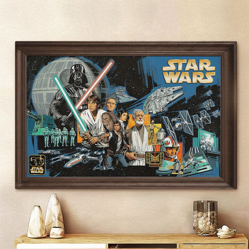 Star Wars 50th Anniversary 2027 Rectangle Canvas With Inner Frame – TMTHU5004