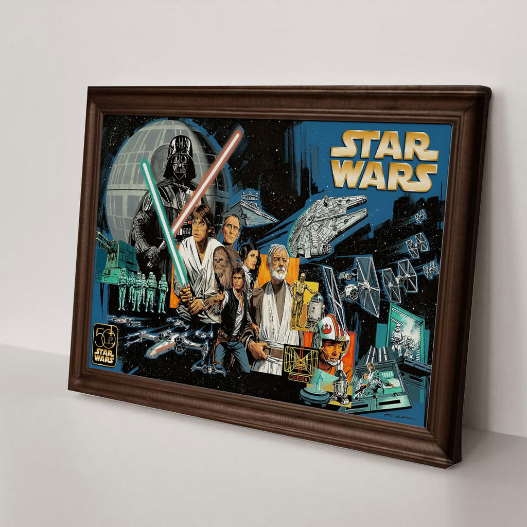 Star Wars 50th Anniversary 2027 Rectangle Canvas With Inner Frame – TMTHU5004