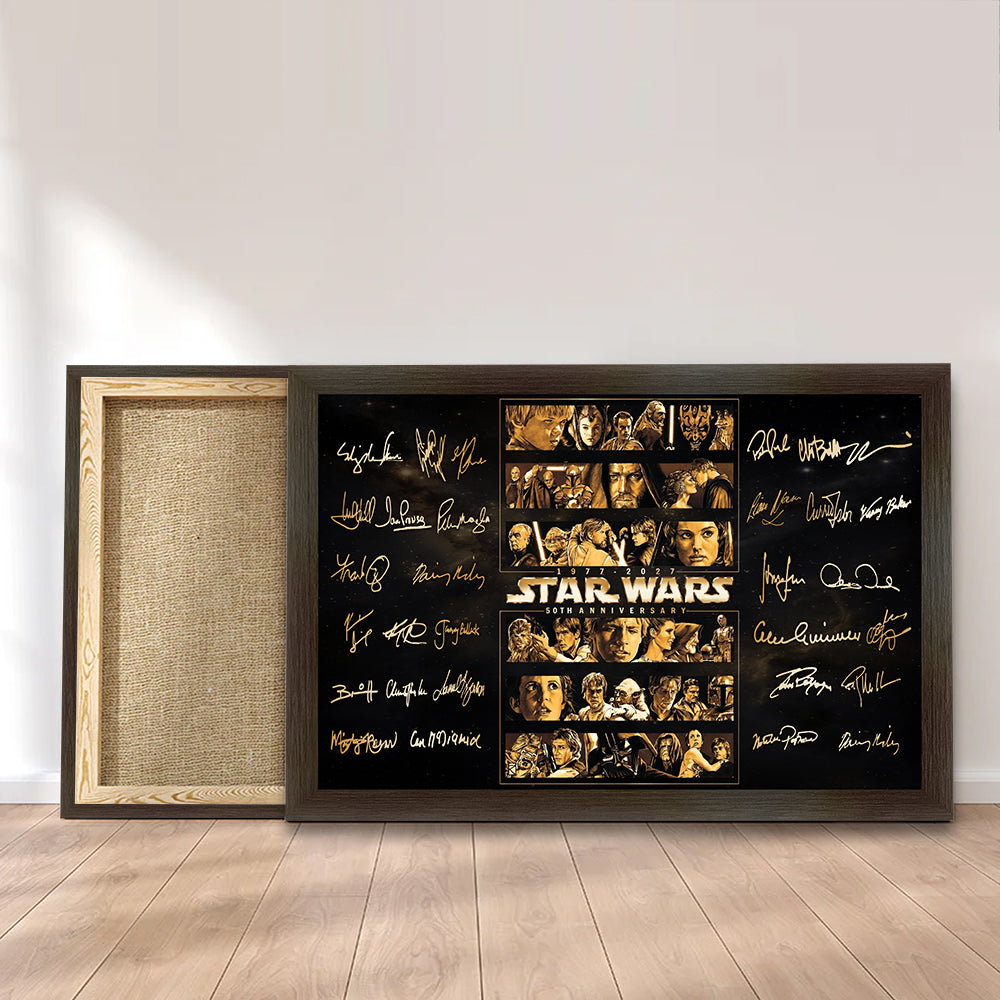 Star Wars 50th Anniversary 2027 Rectangle Canvas With Inner Frame – TMTHU5310