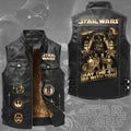Star Wars 50th Anniversary 2027 Premium 2D Sleeveless Leather Vest – TMTHU9057